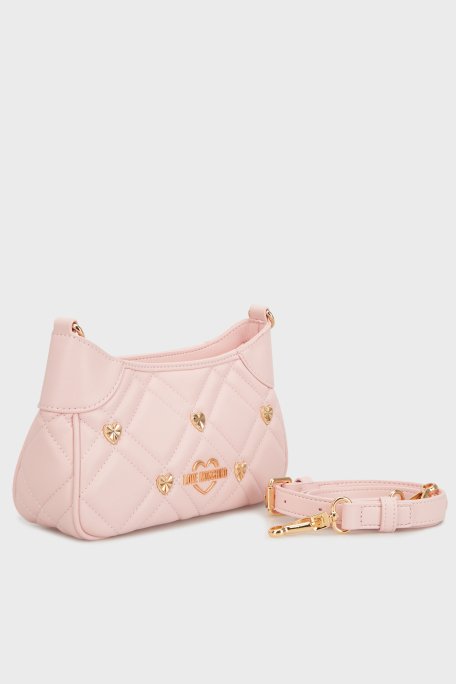 Love Moschino Kapitoneli Çıkarılabilir Askılı Bayan Çanta JC4121PP1MLI0601 PEMBE - 5