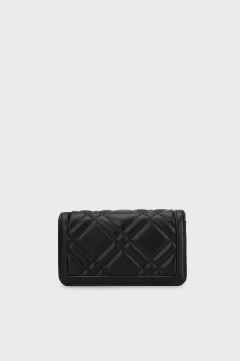 Love Moschino Kapitoneli Çıkarılabilir Zincir Askılı Portföy Bayan Cüzdan JC5653PP1MLI0000 SİYAH - 2