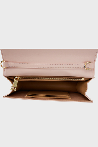 Love Moschino Kapitoneli Çıkarılabilir Zincir Askılı Portföy Bayan Cüzdan JC5653PP1MLI0601 PEMBE - 4