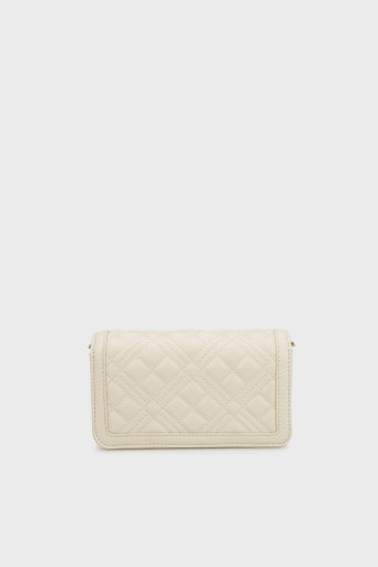 Love Moschino Kapitoneli Çıkarılabilir Zincir Askılı Portföy Bayan Cüzdan JC5681PP1MLA0110 KREM - 6