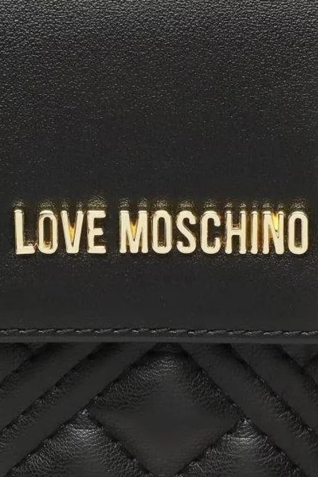 Love Moschino Kapitoneli Çıkarılabilir Zincir Askılı Portföy Bayan Cüzdan JC5682PP0LLA0000 SİYAH - 5
