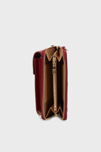 Love Moschino Kapitoneli Çıkarılabilir Zincir Askılı Portföy Bayan Cüzdan JC5682PP1LLA0552 BORDO - 3