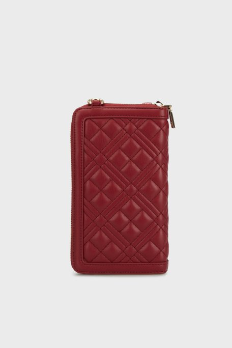 Love Moschino Kapitoneli Çıkarılabilir Zincir Askılı Portföy Bayan Cüzdan JC5682PP1LLA0552 BORDO - 2