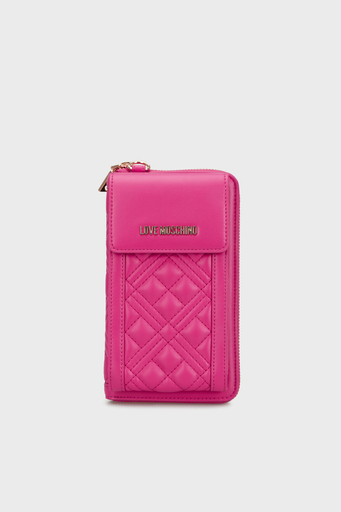Love Moschino Kapitoneli Çıkarılabilir Zincir Askılı Portföy Bayan Cüzdan JC5682PP1LLA0626 FUŞYA - 1