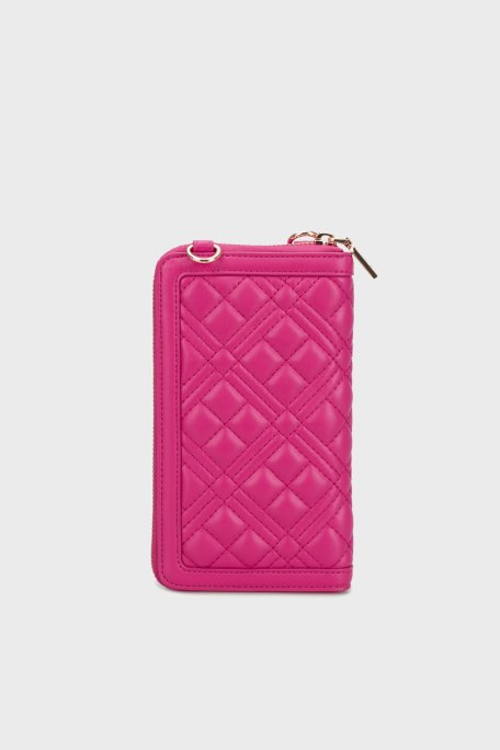 Love Moschino Kapitoneli Çıkarılabilir Zincir Askılı Portföy Bayan Cüzdan JC5682PP1LLA0626 FUŞYA - 2