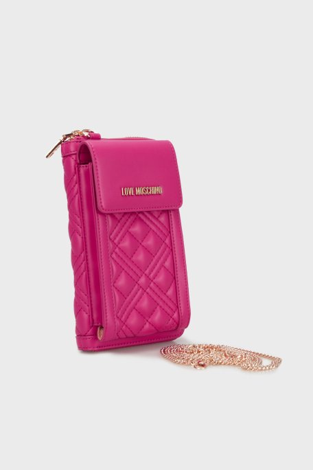 Love Moschino Kapitoneli Çıkarılabilir Zincir Askılı Portföy Bayan Cüzdan JC5682PP1LLA0626 FUŞYA - 4