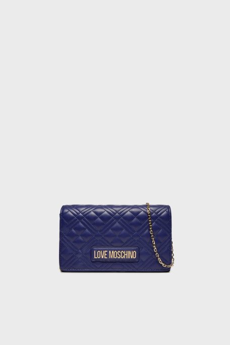 Love Moschino Kapitoneli Logolu Zincir Askılı Bayan Çanta JC4079PP0LLA0750 LACİVERT - 6