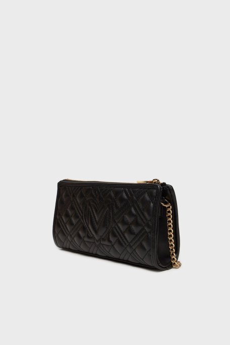 Love Moschino Kapitoneli Zincir Askılı Bayan Çanta JC4011PP1LLA0000 SİYAH - 9