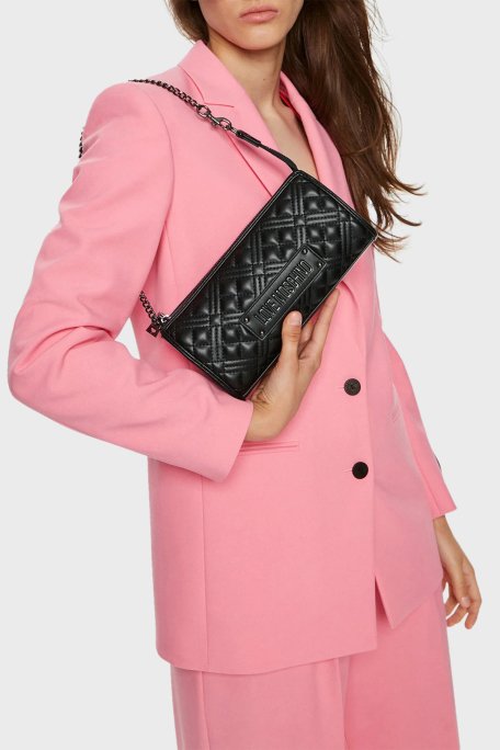 Love Moschino Kapitoneli Zincir Askılı Bayan Çanta JC4011PP1LLA000A SİYAH - 9