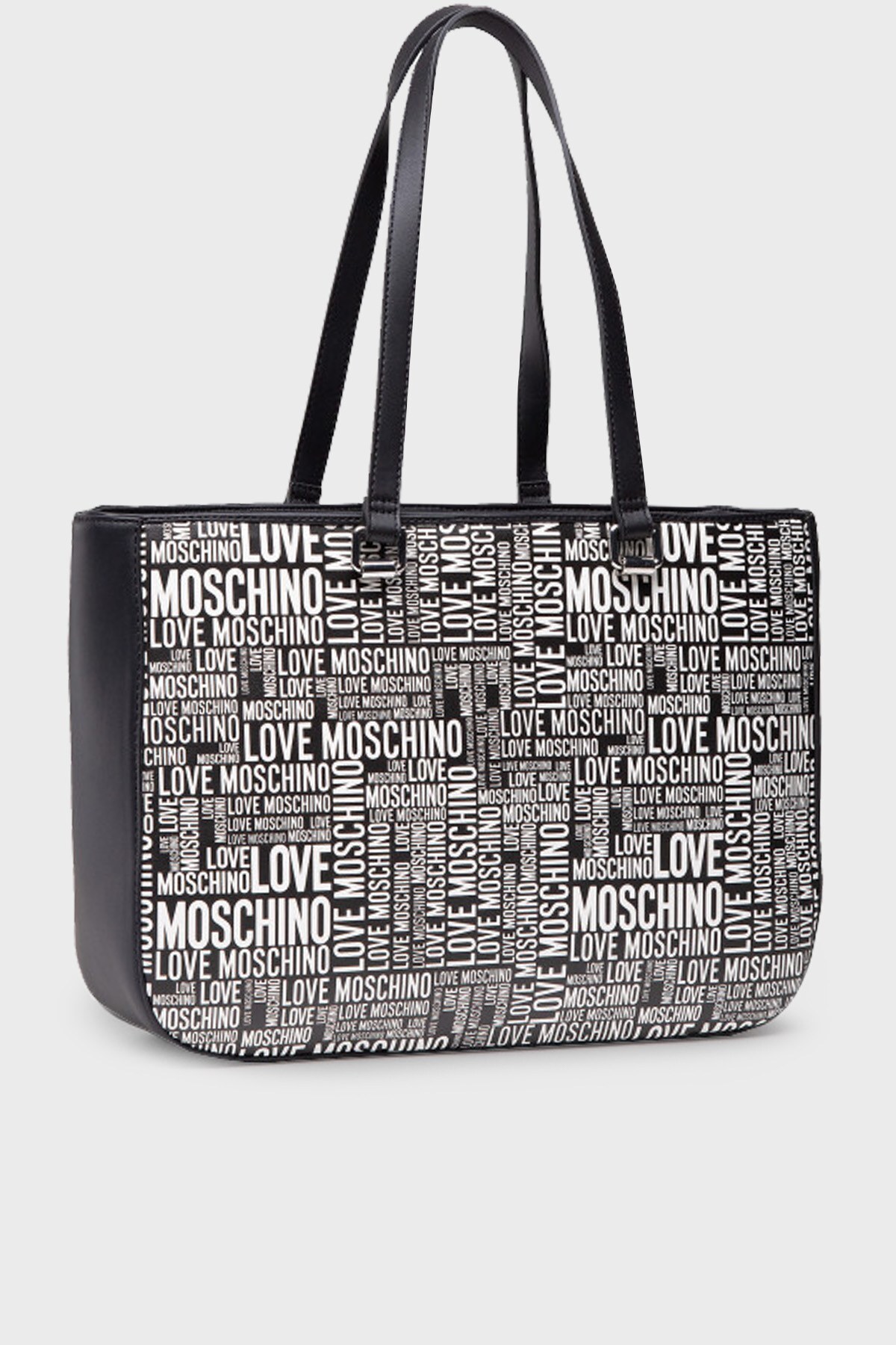 Love Moschino Logo Baskılı Bayan Çanta S JC4156PP1DLE100A SİYAH-BEYAZ