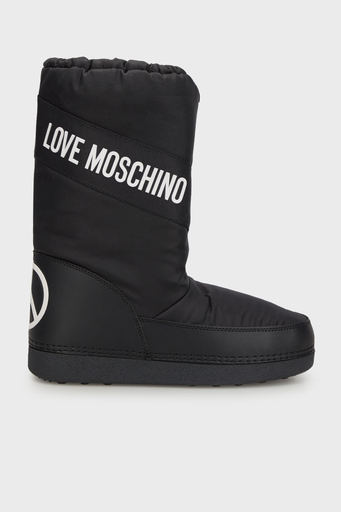 Love Moschino Logo Baskılı Bayan Kar Botu JA24032G0LISA000 SİYAH - 5