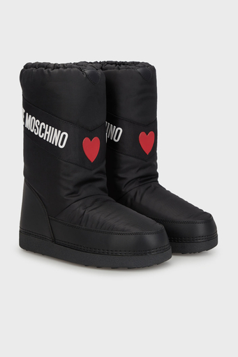 Love Moschino Logo Baskılı Bayan Kar Botu JA24032G0LISA000 SİYAH - 6