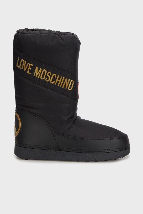 Love Moschino Logo Baskılı Bayan Kar Botu JA24032G0LISY000 SİYAH - 1