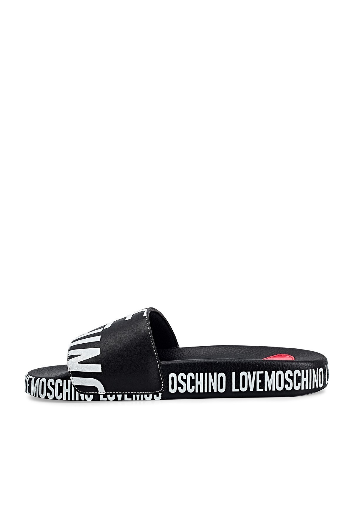 Love Moschino Logo Baskılı Bayan Terlik JA28032G1CI12000 SİYAH-BEYAZ