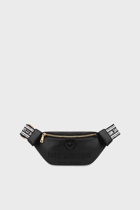 Love Moschino Logolu Ayarlanabilir Askılı Bayan Çanta JC4223PP0MKF0000 SİYAH - 1