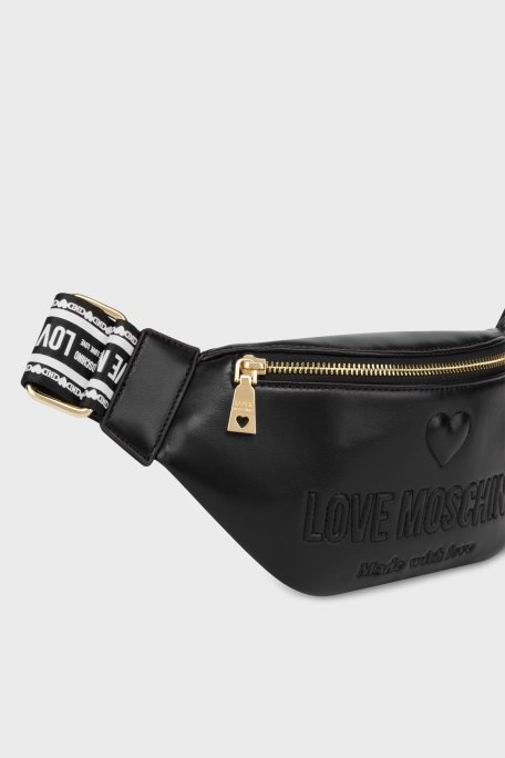 Love Moschino Logolu Ayarlanabilir Askılı Bayan Çanta JC4223PP0MKF0000 SİYAH - 4