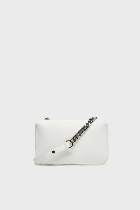 Love Moschino Logolu Ayarlanabilir Askılı Bayan Çanta JC4255PP0MKD0100 BEYAZ - 2