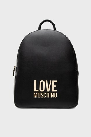 Love Moschino - Love Moschino Logolu Ayarlanabilir Askılı Deri Bayan Çanta JC4109PP1ELJ000A SİYAH