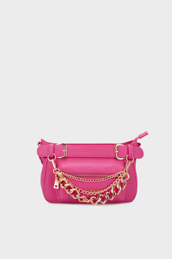 Love Moschino Logolu Çıkarılabilir Aksesuarlı Fermuarlı Bayan Çanta JC4289PP0GKT0604 FUŞYA - 1