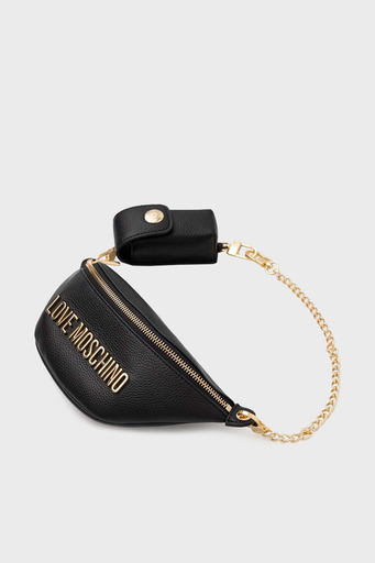 Love Moschino Logolu Çıkarılabilir Askılı Bayan Bel Çantası JC4329PP0GK1000A SİYAH - 1