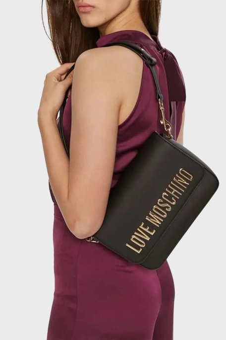 Love Moschino Logolu Çıkarılabilir Askılı Bayan Çanta JC4023PP1LKD0000 SİYAH - 8