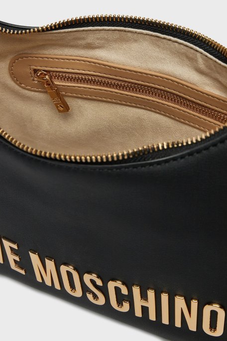 Love Moschino Logolu Çıkarılabilir Askılı Bayan Çanta JC4025PP1MKD0000 SİYAH - 3