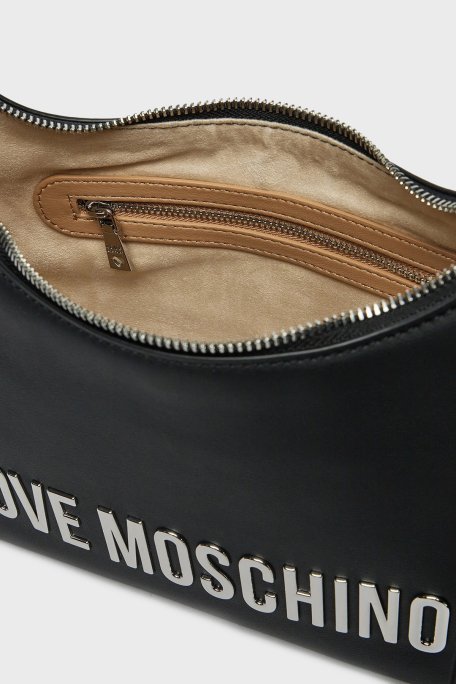 Love Moschino Logolu Çıkarılabilir Askılı Bayan Çanta JC4025PP1MKD000B SİYAH - 3