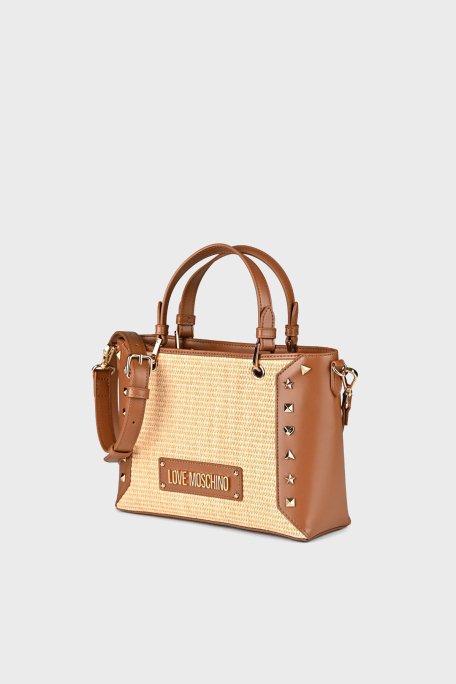 Love Moschino Logolu Çıkarılabilir Askılı Bayan Çanta JC4276PP0MKW110A BEJ - 3