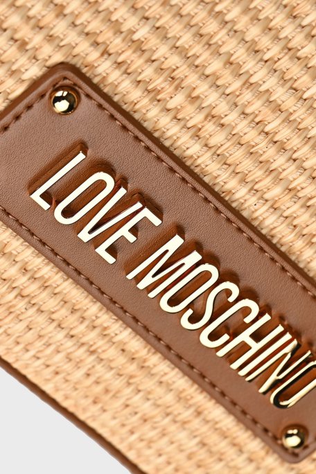 Love Moschino Logolu Çıkarılabilir Askılı Bayan Çanta JC4276PP0MKW110A BEJ - 5