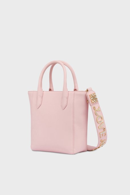 Love Moschino Logolu Çıkarılabilir Askılı Bayan Çanta JC4277PP0MKI0601 PUDRA - 2