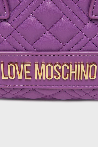 Love Moschino Logolu Çıkarılabilir Uzatma Askılı Bayan Çanta JC4016PP1ILA0650 MOR - 5