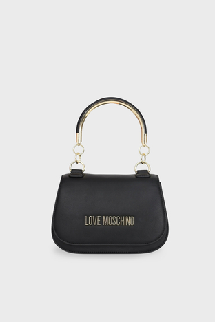 Love Moschino - Love Moschino Logolu Çıkarılabilir Uzatma Askılı Bayan Çanta JC4286PP0GKF0000 SİYAH