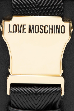 Love Moschino - Love Moschino Logolu Çıkarılabilir Uzatma Askılı Bayan Çanta JC4369PP0FKH100A SİYAH (1)