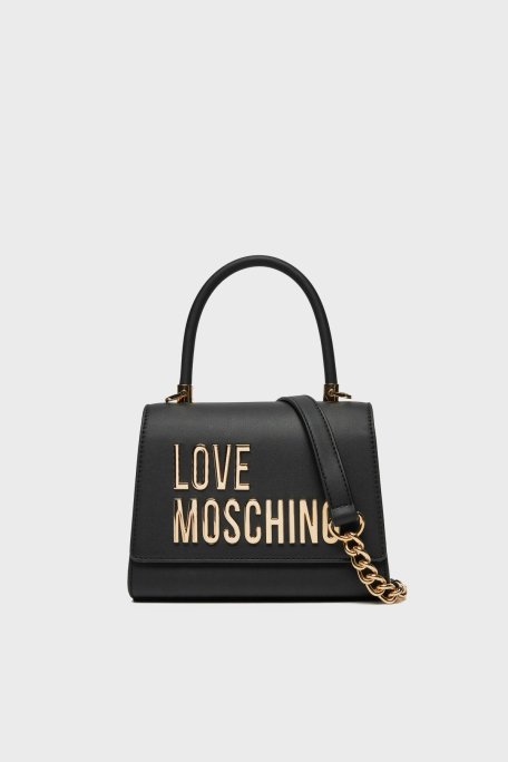 Love Moschino Logolu Çıkarılabilir Zincir Askılı Bayan Çanta JC4024PP1MKD0000 SİYAH - 1