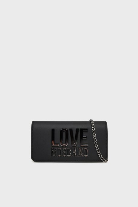 Love Moschino Logolu Çıkarılabilir Zincir Askılı Bayan Çanta JC5728PP0MKD000B SİYAH - 1