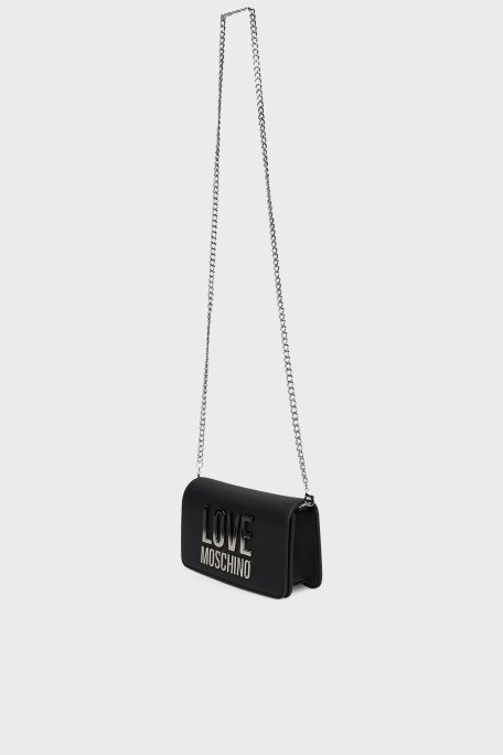 Love Moschino Logolu Çıkarılabilir Zincir Askılı Bayan Çanta JC5728PP0MKD000B SİYAH - 3