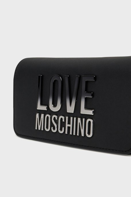 Love Moschino Logolu Çıkarılabilir Zincir Askılı Bayan Çanta JC5728PP0MKD000B SİYAH - 4