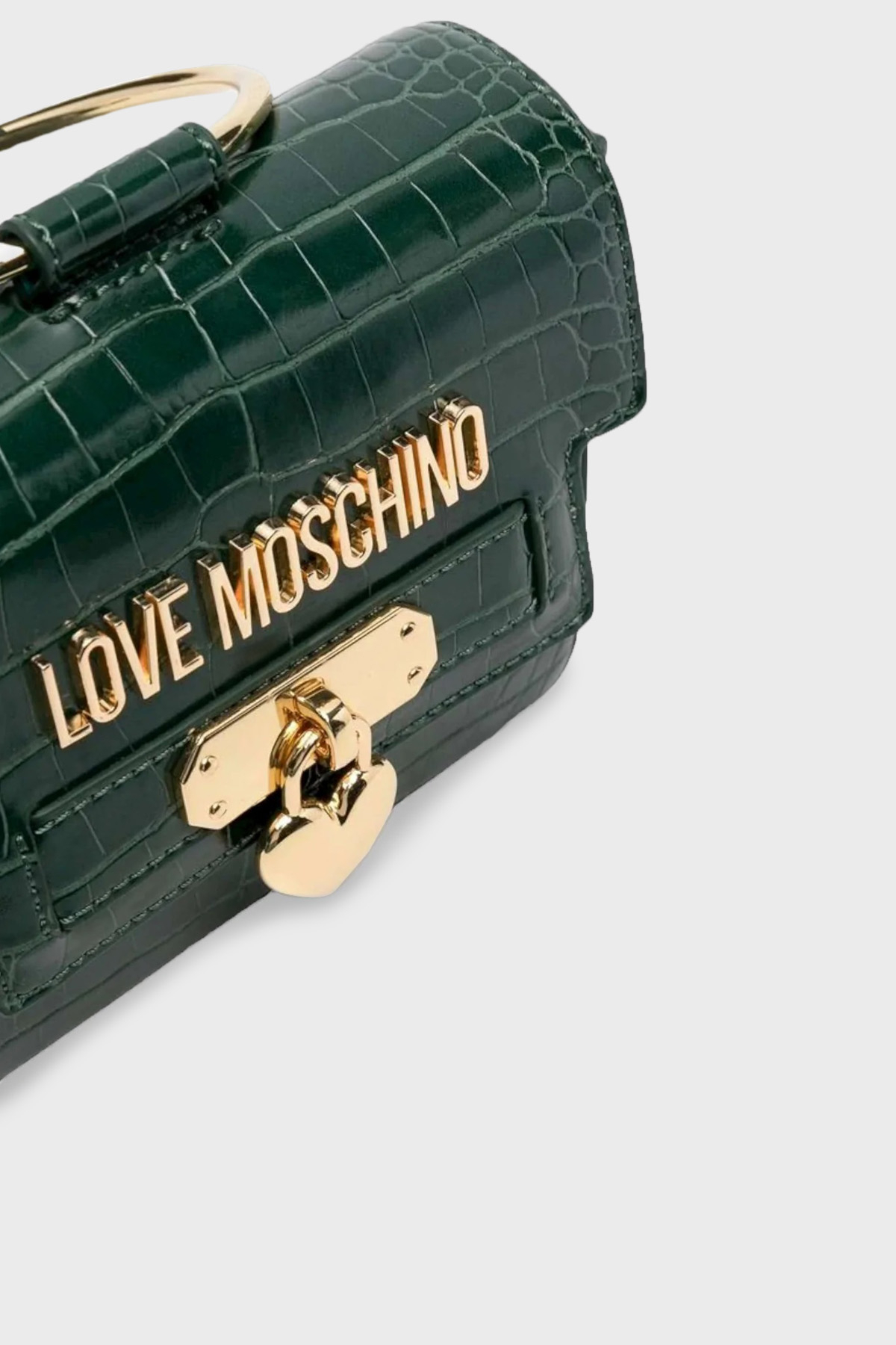 Love Moschino Logolu Çıkarılabilir Zincir Askılı Kapitone Bayan Çanta JC4072PP1FLF0858 YEŞİL
