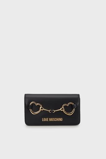 Love Moschino Logolu Çıkarılabilir Zincir Askılı Portföy Bayan Cüzdan JC5643PP1MLB0000 SİYAH - 4