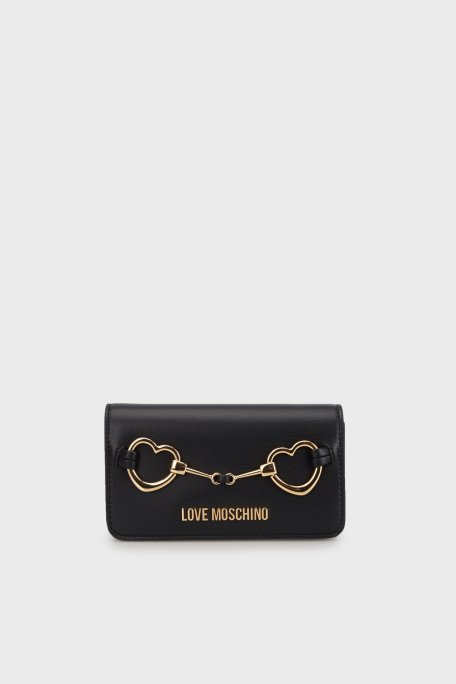 Love Moschino Logolu Çıkarılabilir Zincir Askılı Portföy Bayan Cüzdan JC5643PP1MLB0000 SİYAH - 4