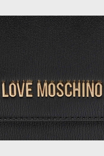 Love Moschino Logolu Çıkarılabilir Zincir Askılı Portföy Bayan Cüzdan JC5701PP0LLD0000 SİYAH - 4