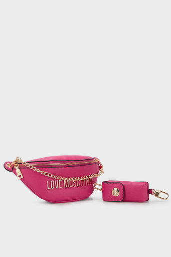 Love Moschino Logolu Çıkarılabilir Zincir Detaylı Bayan Bel Çantası JC4329PP0GK1060A FUŞYA - 2