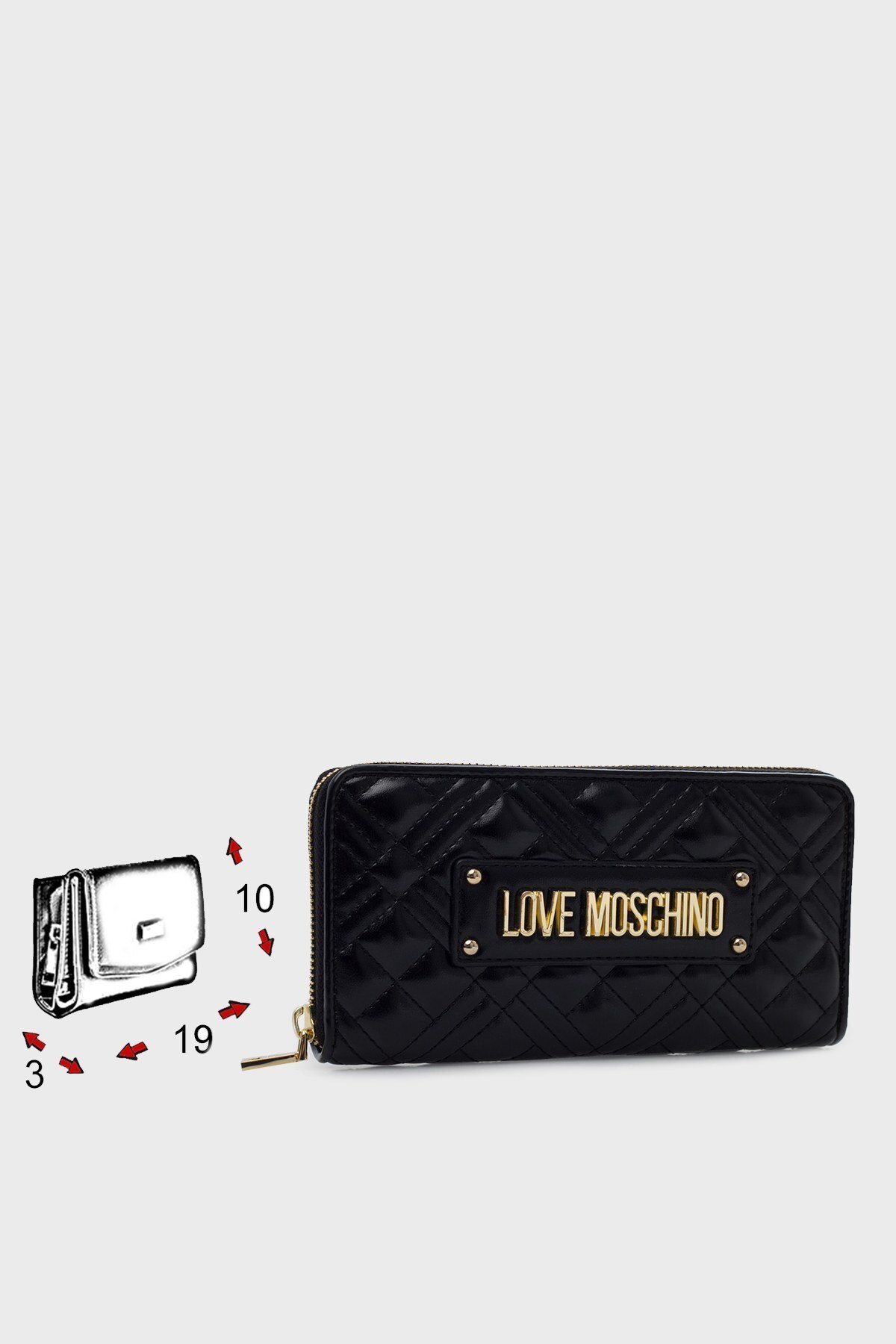 Love Moschino Logolu Çok Bölmeli Deri Bayan Cüzdan JC5600PP1ELA0000 SİYAH