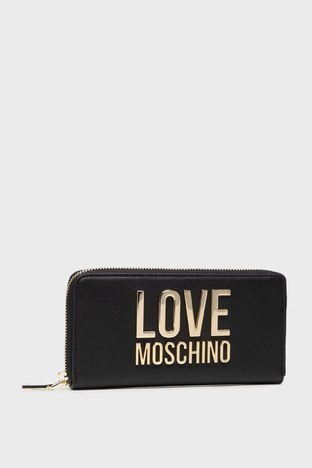 Love Moschino - Love Moschino Logolu Çok Bölmeli Kapitone Desenli Bayan Cüzdan JC5611PP1ELJ000A SİYAH