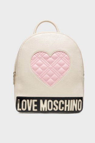 Love Moschino - Love Moschino Logolu Deri Bayan Çanta JC4028PP1ELD111A PEMBE-BEJ