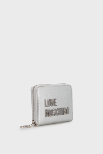 Love Moschino Logolu Fermuarlı Bayan Cüzdan JC5613PP1MKD196B GÜMÜŞ - 4