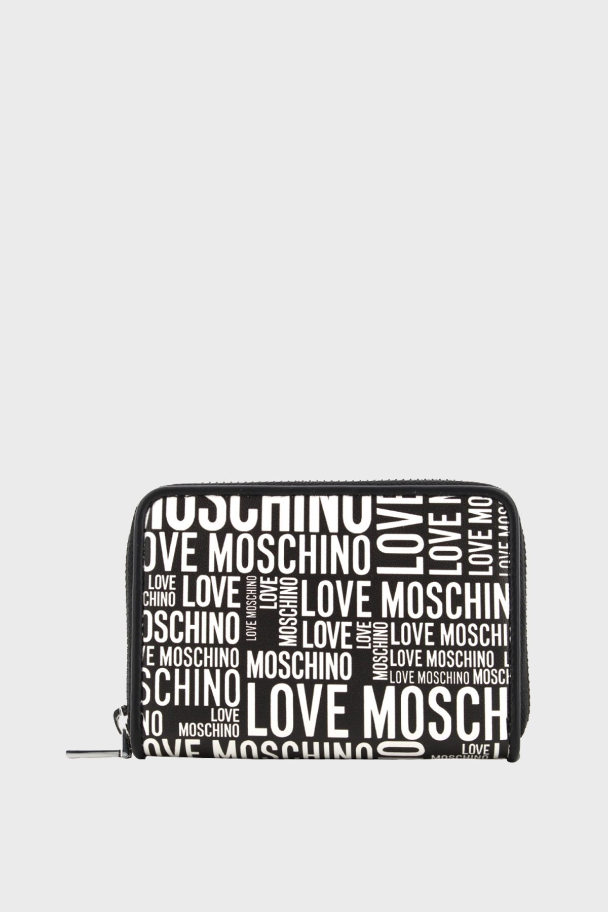 Love Moschino Logolu Fermuarlı Çok Bölmeli Bayan Cüzdan S JC5634PP1DLE100A SİYAH-BEYAZ