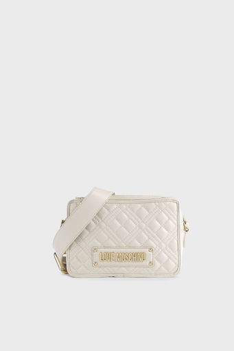 Love Moschino Logolu Fermuarlı Kapitone Bayan Çanta JC4254PP0GLA0103 BEJ - 1