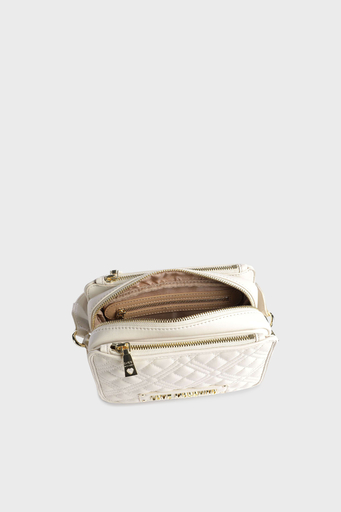 Love Moschino Logolu Fermuarlı Kapitone Bayan Çanta JC4254PP0GLA0103 BEJ - 4