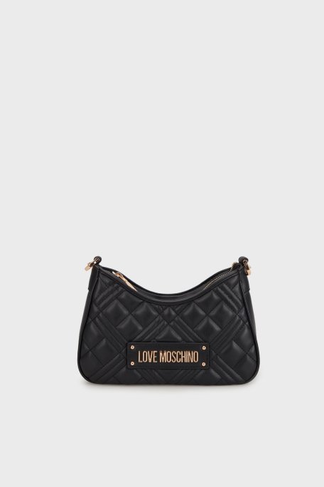 Love Moschino Logolu Kapitoneli Çift Askılı Bayan Çanta JC4152PP1MLA0000 SİYAH - 1